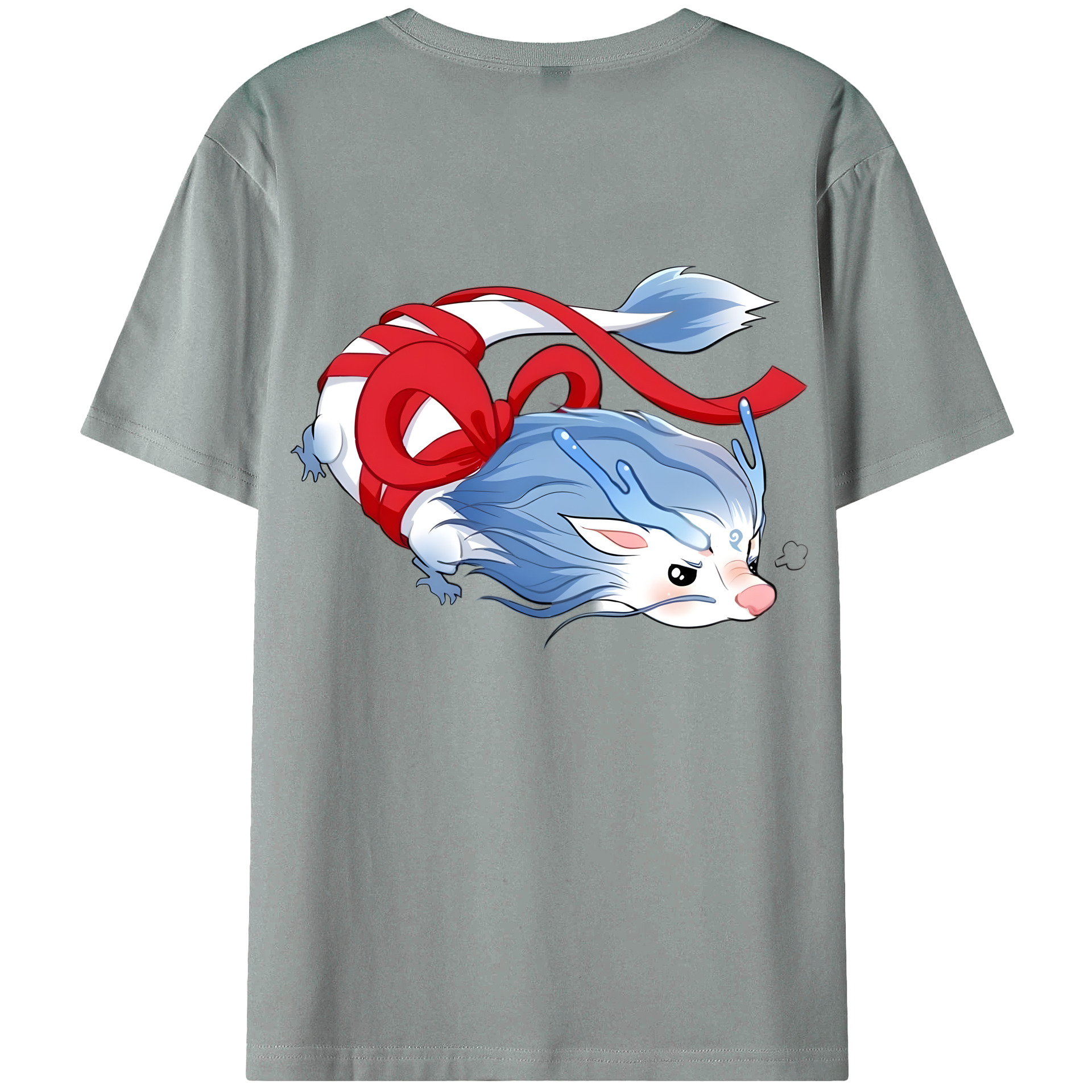 （画像用） Ne Zha 2 ナタ 魔童の大暴れ 綿100％ メンズ半袖Tシャツ（バックプリント） 通気性